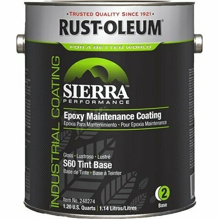 RUST-OLEUM Coating, S60, Sierra, 1 gal, White Pastel Base, Gloss, Water 248273